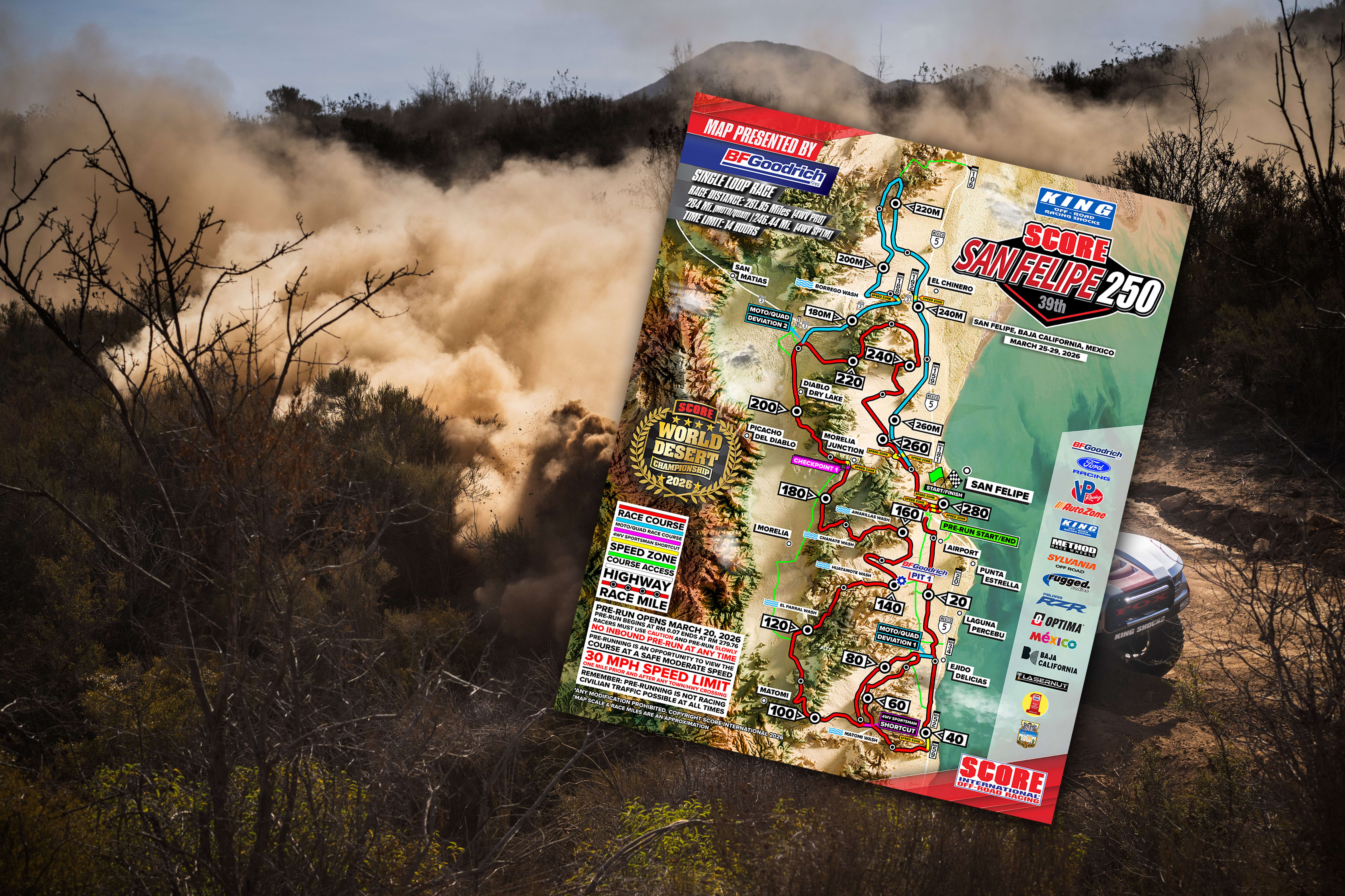 A high-adrenaline race course in the King Shocks 39th SCORE San Felipe 250